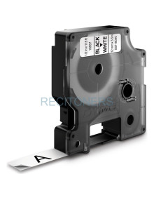 Papeleria S0718040 DYMO - DYMO CINTA DE TRANSFERENCIA TERMICA D1 - NEGRO SOBRE BLANCO - 12MMX3,5M - NYLON FLEXIBLE - ROTULADORA 