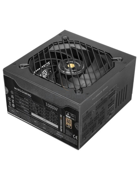 Fuente de alimentacion MARS GAMING TAC-FUENTE MPB1000SIM BK - Fuente de Alimentación Mars Gaming MPB1000SIM/ 1000W/ Ventilador 1